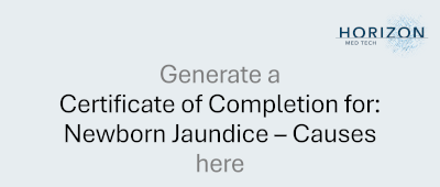 Free Certificate of Training in the Causes of Newborn Jaundice
