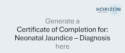 Diagnosis of Newborn Jaundice Certificate