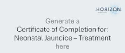 Treatment of Newborn Jaundice Certificate