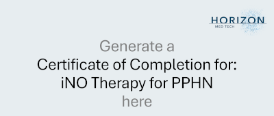 Nitric Oxide Treatment in PPHN Certificate