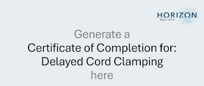 Delayed Cord Clamping Training Certificate